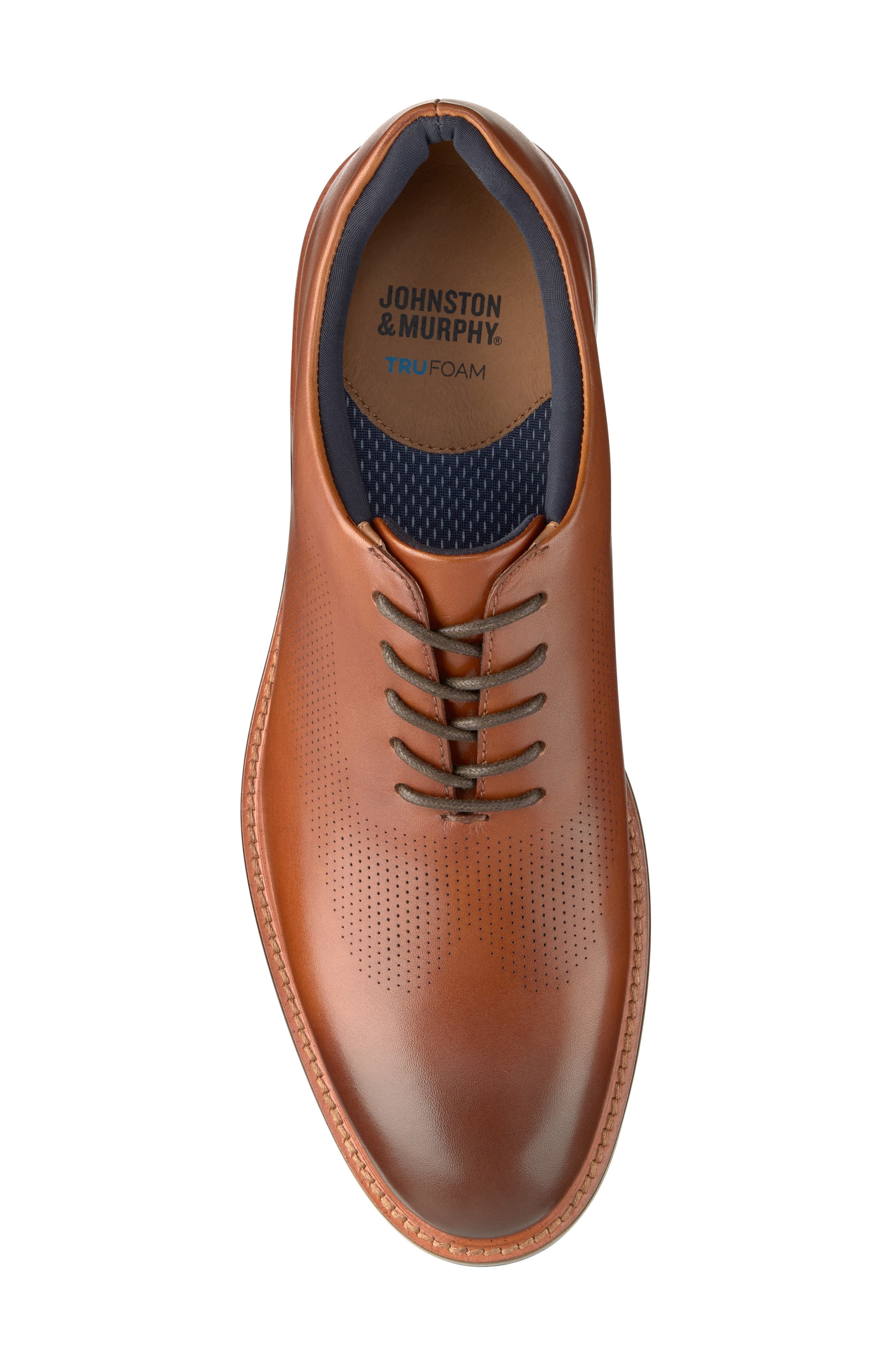 Conard 2.0 Perforated Leather Oxford, Alternate, color, TAN FULL GRAIN