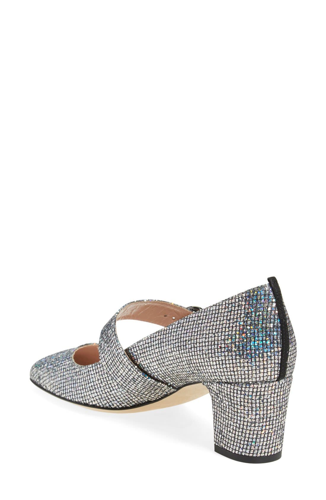 'Tartt' Embellished Mary Jane Pump, Alternate, color, SILVERDNU