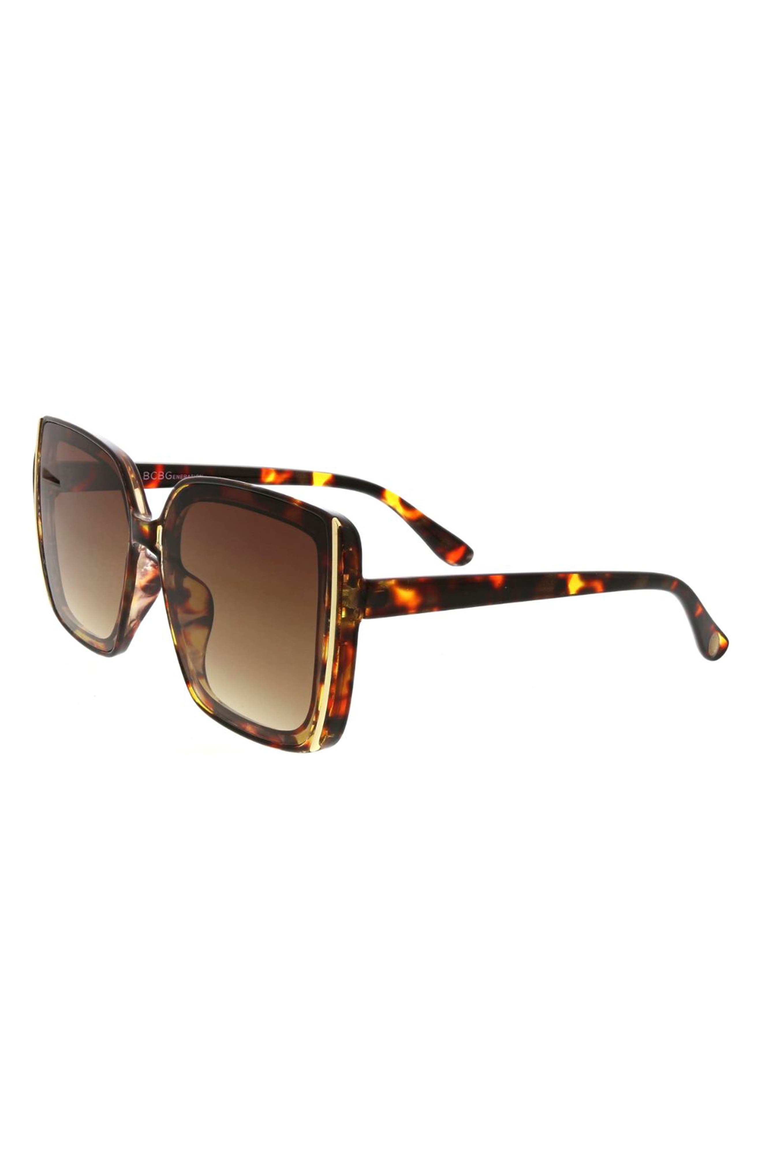BCBG 61mm Oversize Square Sunglasses