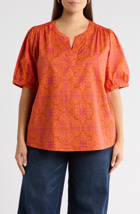 Debary Floral Print Top (Plus)