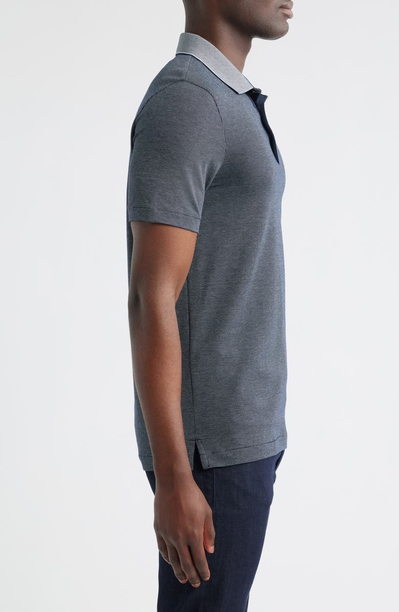 BOSS Pitton Slim Fit Mercerized Cotton Polo, Alternate, color, Dark Blue