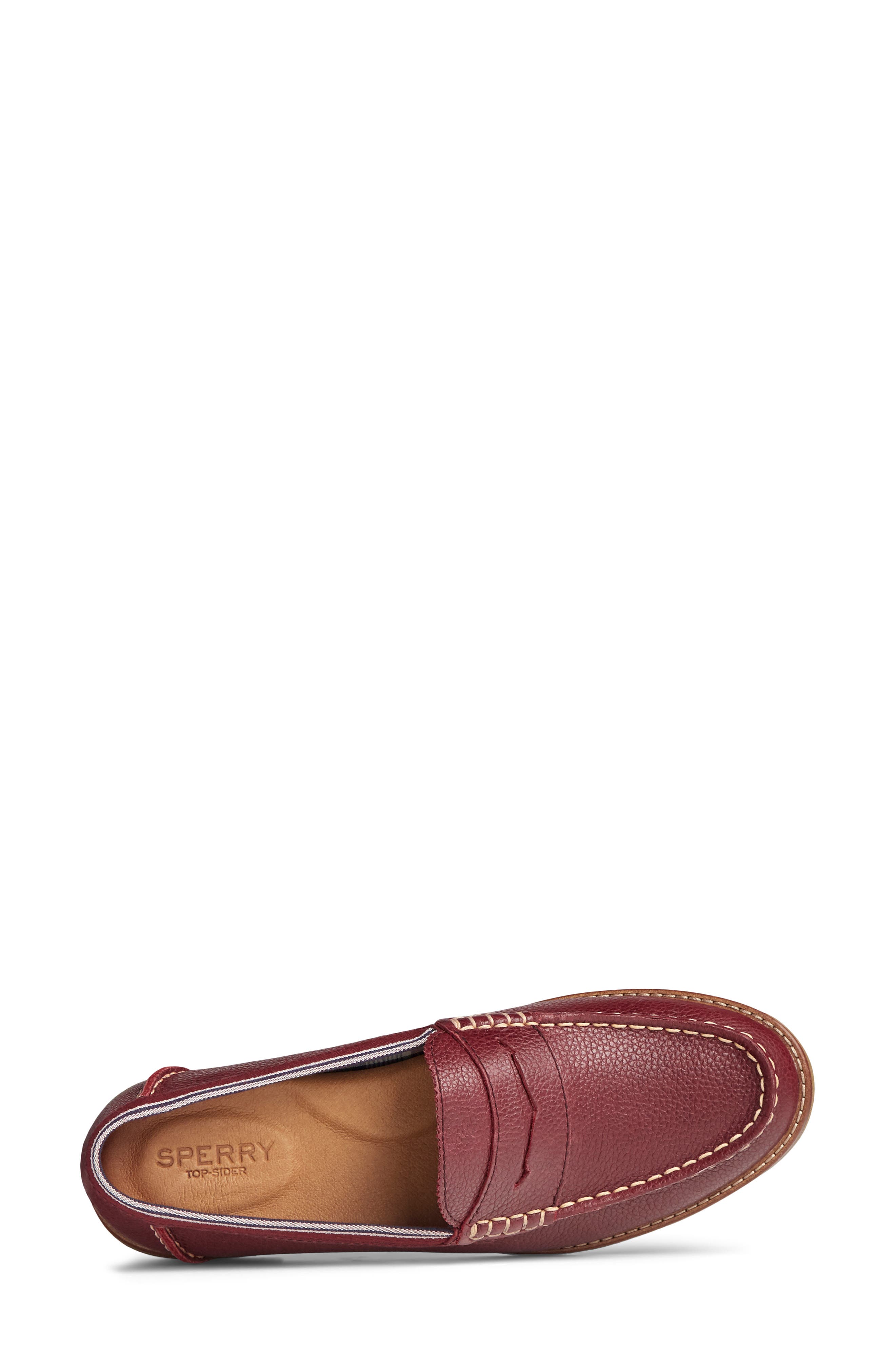 Seaport Penny Loafer, Alternate, color, CORDOVAN TUMBLED LEATHER