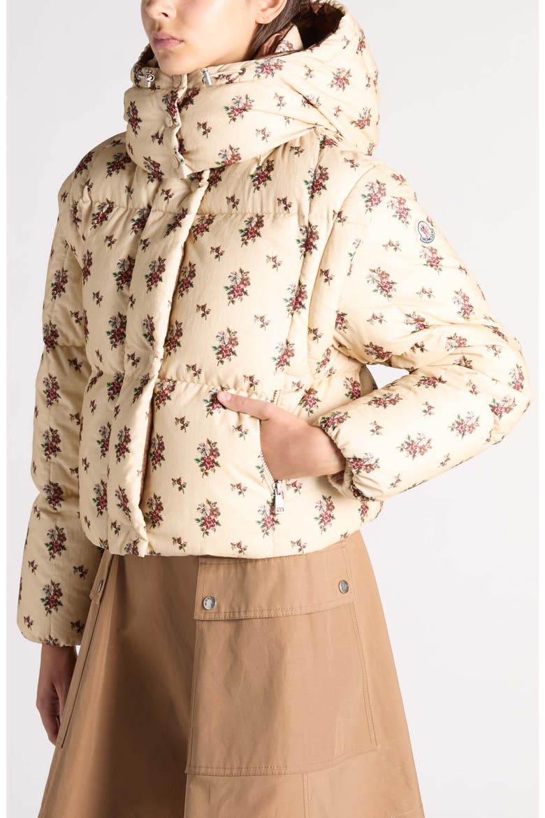 Torcol Down Puffer Jacket, Alternate, color, CREAM FLOWERS