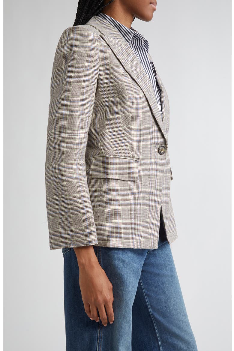 Obie Linen Dickey Jacket, Alternate, color, OFF WHITE MULTI