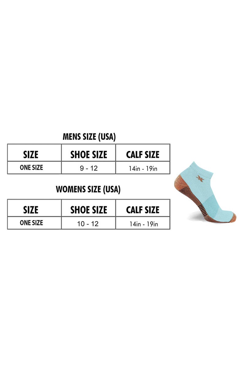 EXTREME FIT 3-Pack Copper Infused Ankle Length Compression Socks, Alternate, color,