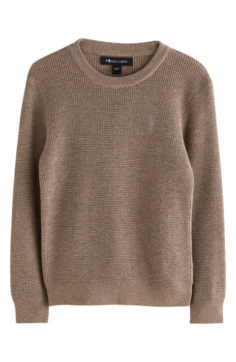 Kids' Ramskull Embroidered Waffle Stitch Crewneck Sweater (Big Kid)