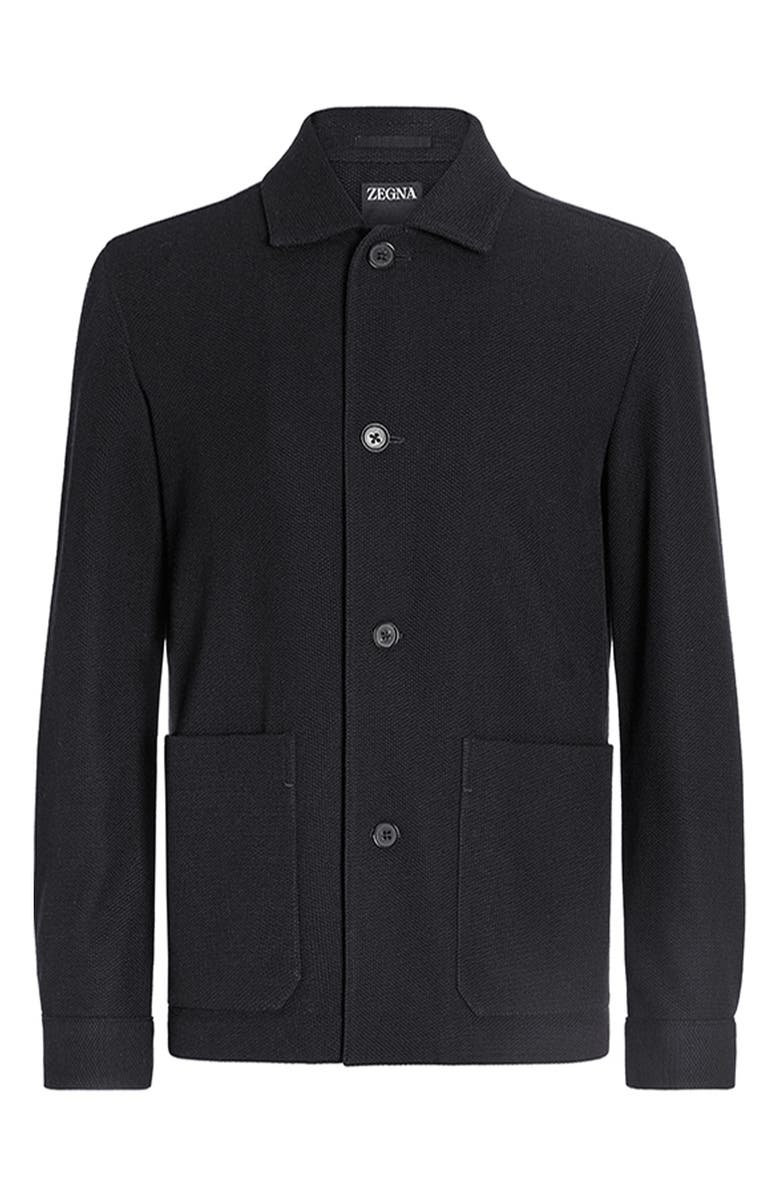 ZEGNA Jerseywear Wool & Silk Chore Jacket, Alternate, color,