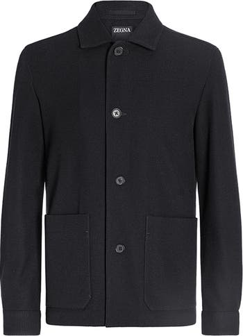 ZEGNA Jerseywear Wool & Silk Chore Jacket | Nordstrom