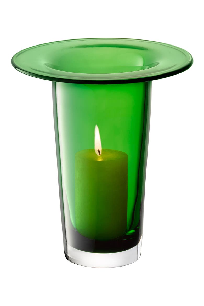 Victoria Glass Lantern/Vase, Alternate, color, GREEN