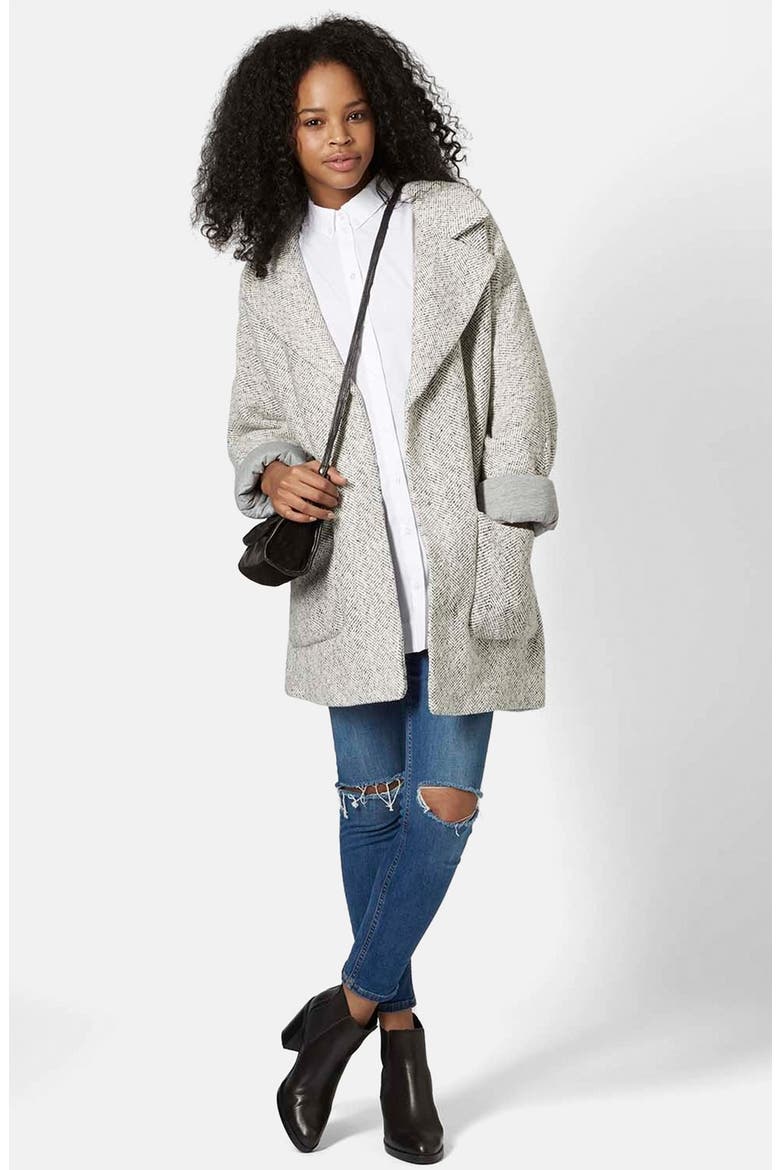 Oversized Long Jacket, Alternate, color, CREAM