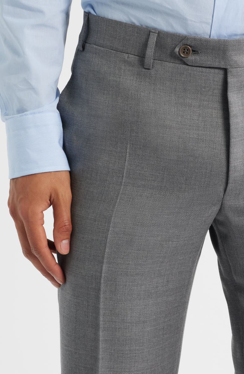 Canali Siena Regular Fit Wool Pants, Alternate, color, Light Grey
