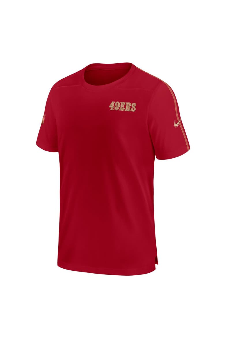 Men's Nike Scarlet San Francisco 49ers 2024 Sideline Coach UV Performance T-Shirt, Alternate, color, Scarlet