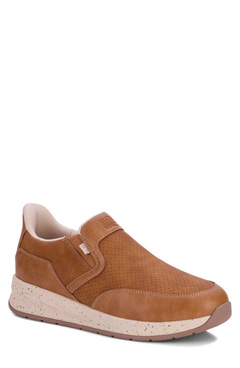 Caleb Faux Leather Slip On Sneaker