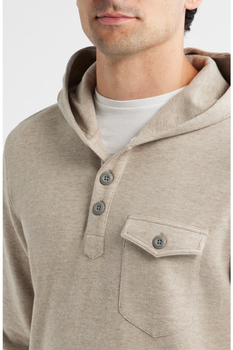 Henley Hoodie, Alternate, color, CREAM