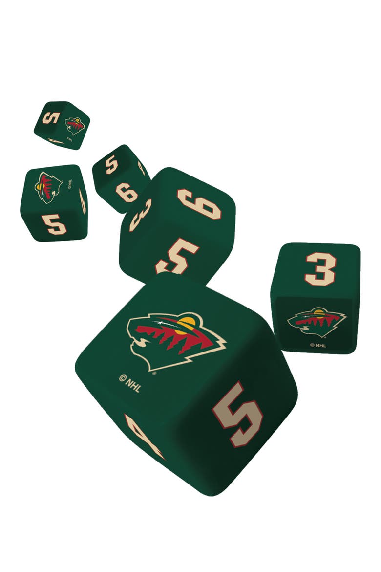 Minnesota Wild Dice Set, Alternate, color, Multicolor