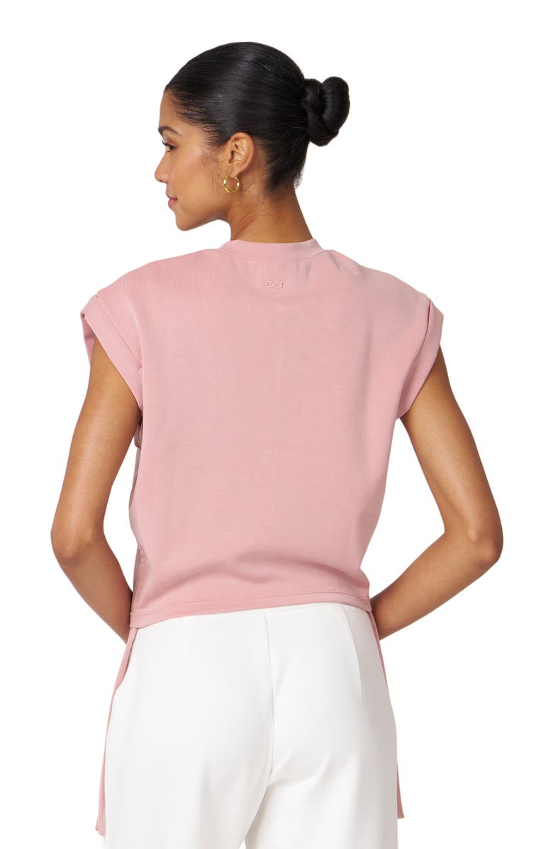 Rebody Active Nadine Scuba Knit Shirring Top, Alternate, color, Pink