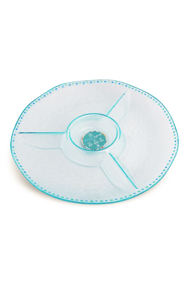 Divided Serving Platter, Alternate, color, BLUE