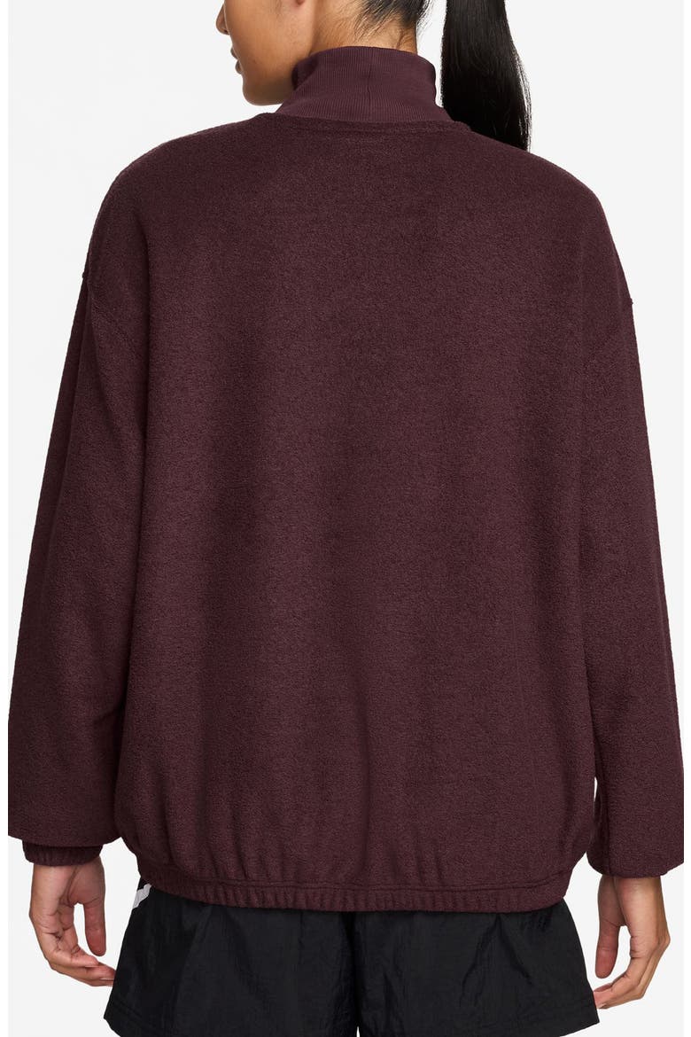 Phoenix Plush Cozy Oversized Mock Neck Sweatshirt, Alternate, color, BURGUNDY CRUSH/ SAIL