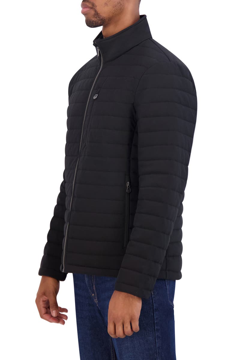 Nautica Water Resistant Quilted Jacket, Alternate, color, Black