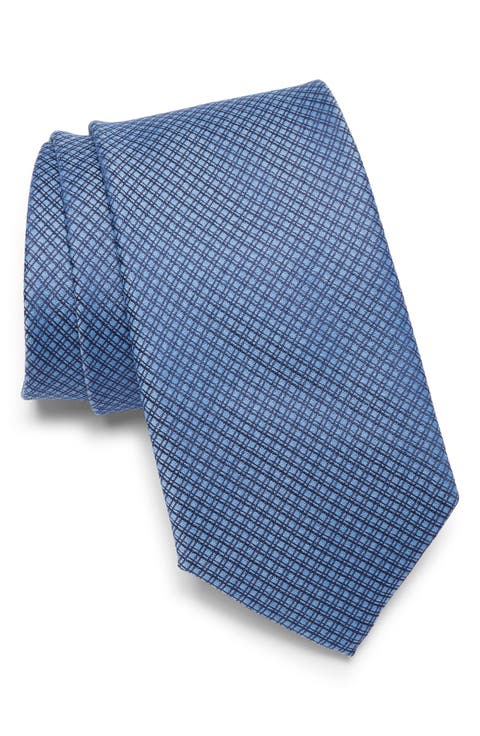 Orson Grid Print Tie