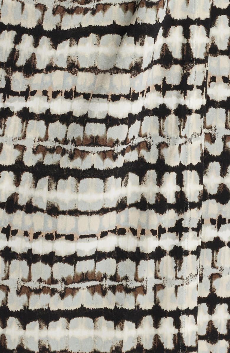 Anne Klein Abstract Print Long Sleeve Wrap Dress, Alternate, color,