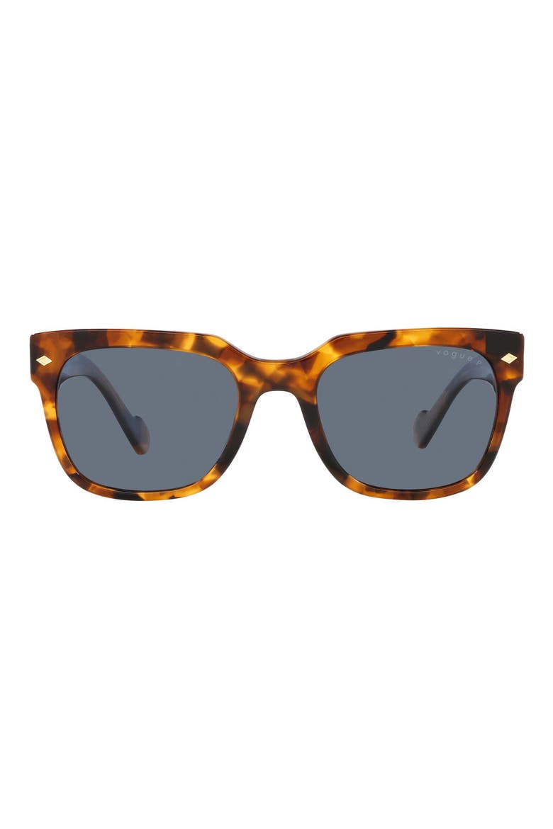 54mm Polarized Square Sunglasses, Main, color, TORTOISE