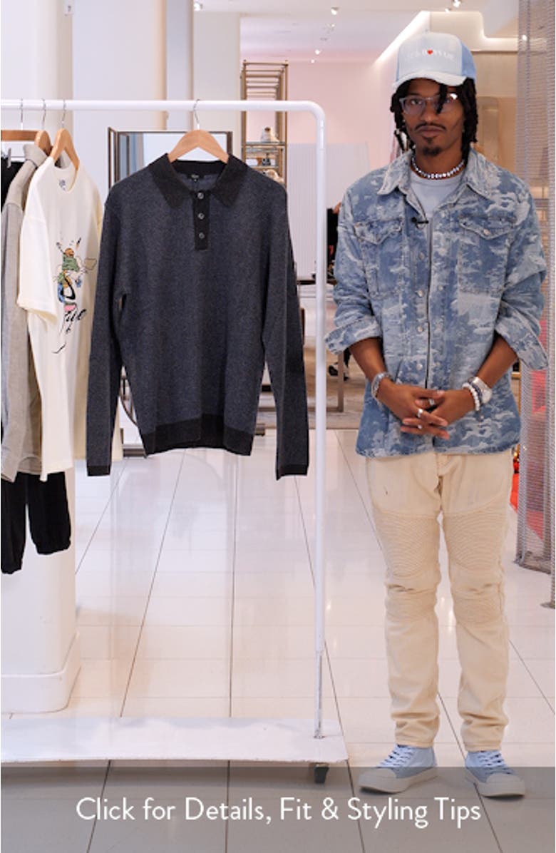 Anders Wool Blend Polo Sweater, sales video thumbnail