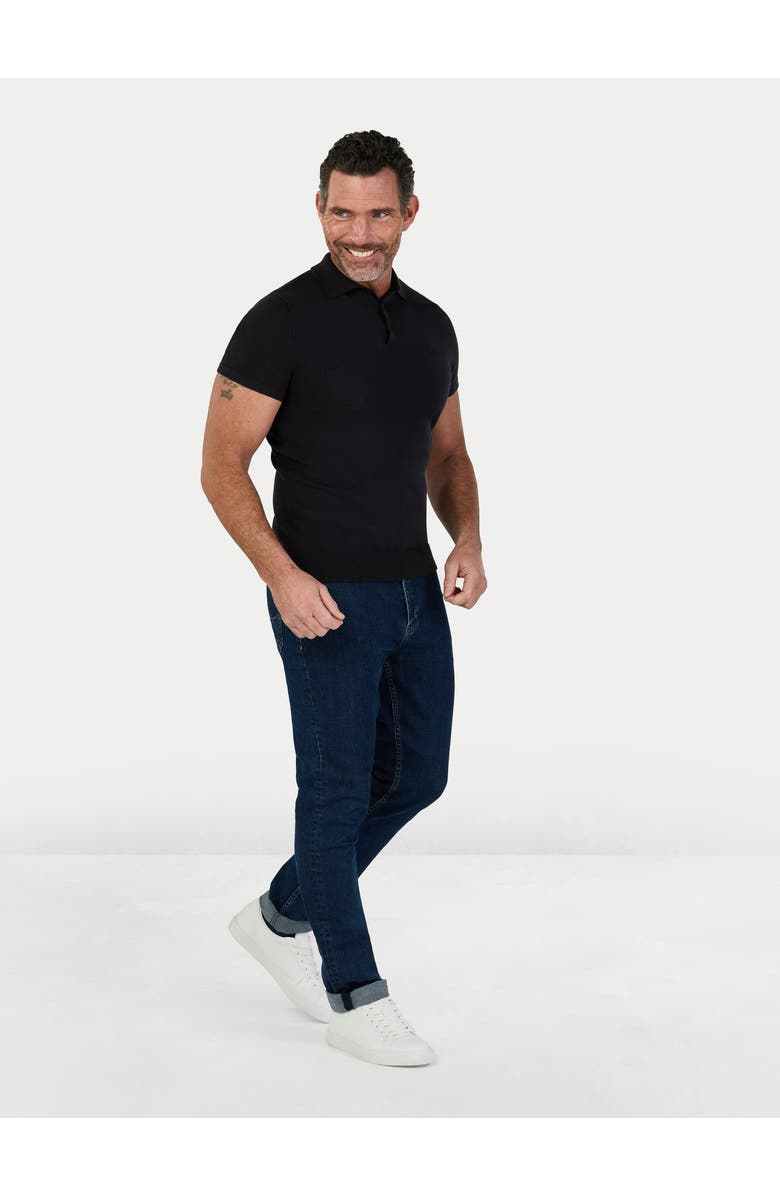 Raging Bull Short Sleeve Knitted Polo Shirt, Alternate, color, Black