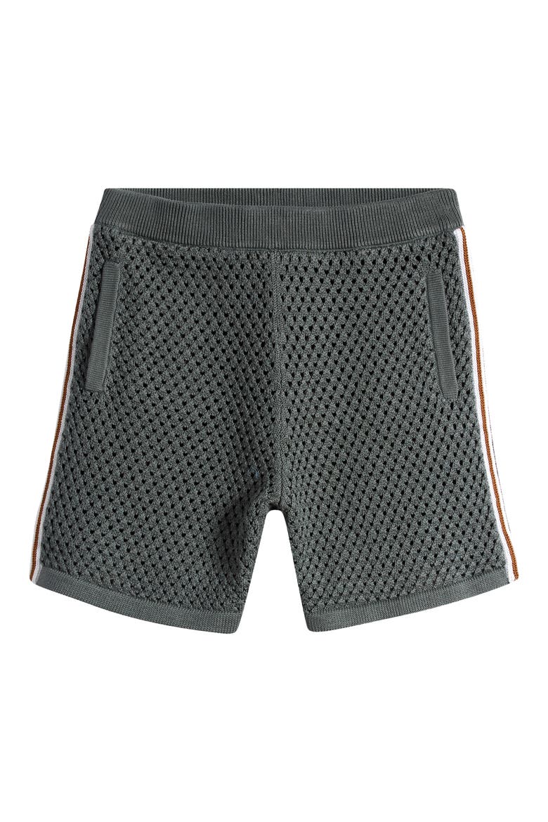 Kids' Creek Sr. Open Stitch Knit Shorts, Main, color, DARK SAGE