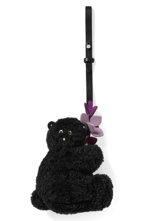 Kate Spade New York Critters Faux Shearling Penelope Bear Bag Charm In Black