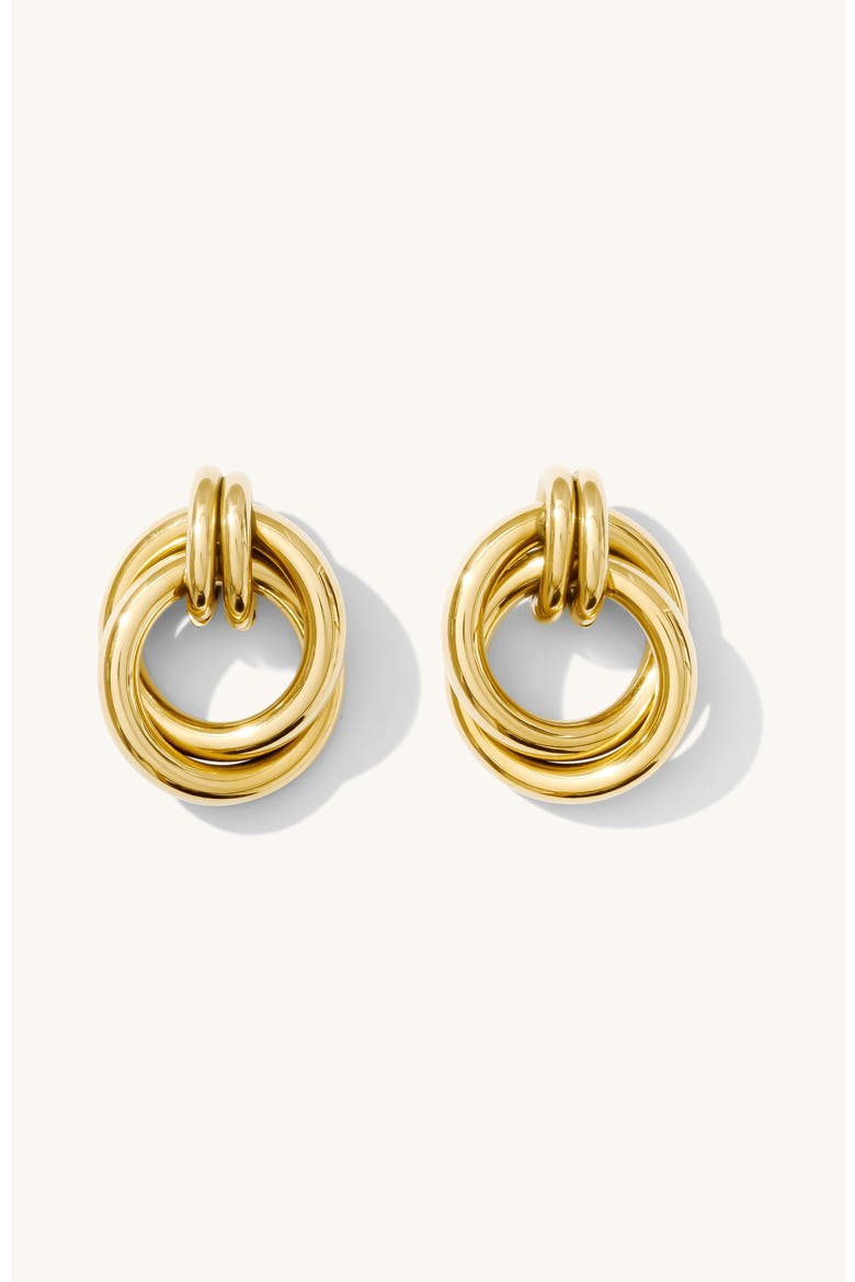 Mini Lucia Earrings, Main, color, Gold