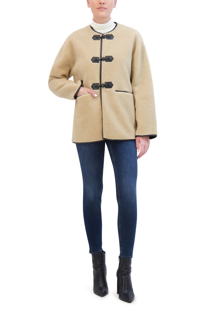 Rebecca Minkoff Faux Shearling Toggle Jacket, Alternate, color,