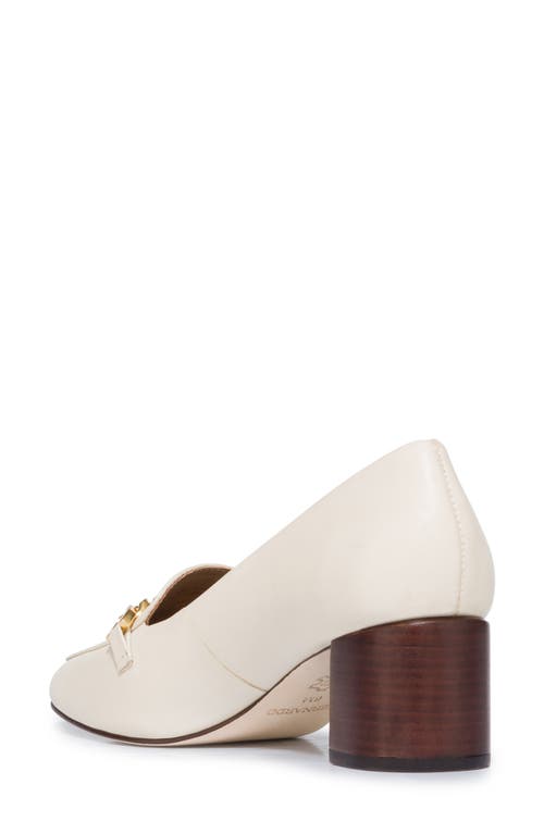 Bernardo Footwear Avery Heeled Chain Loafer In White