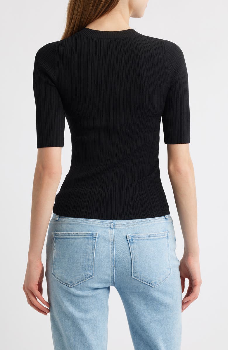 PAIGE Aranea Rib Elbow Length Sweater, Alternate, color, Black