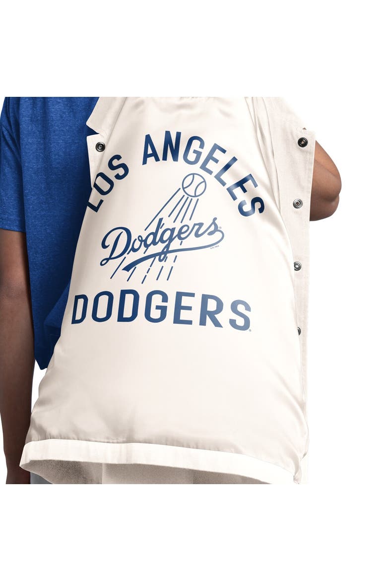 Women's Starter  Cream Los Angeles Dodgers Cooperstown First Down Full-Snap Coaches Jacket, Alternate, color, Cream