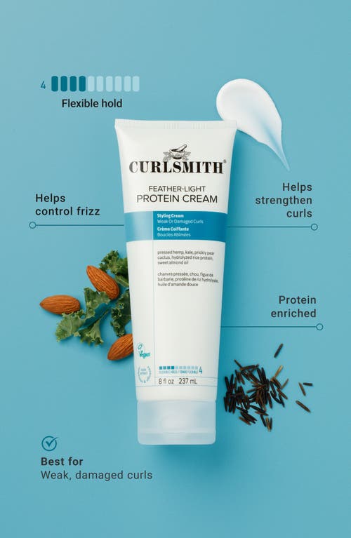 Curlsmith Featherlight Protein Cream In Transparent