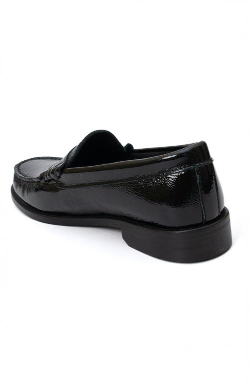 Menina Step Mila Leather Penny Loafer In Black