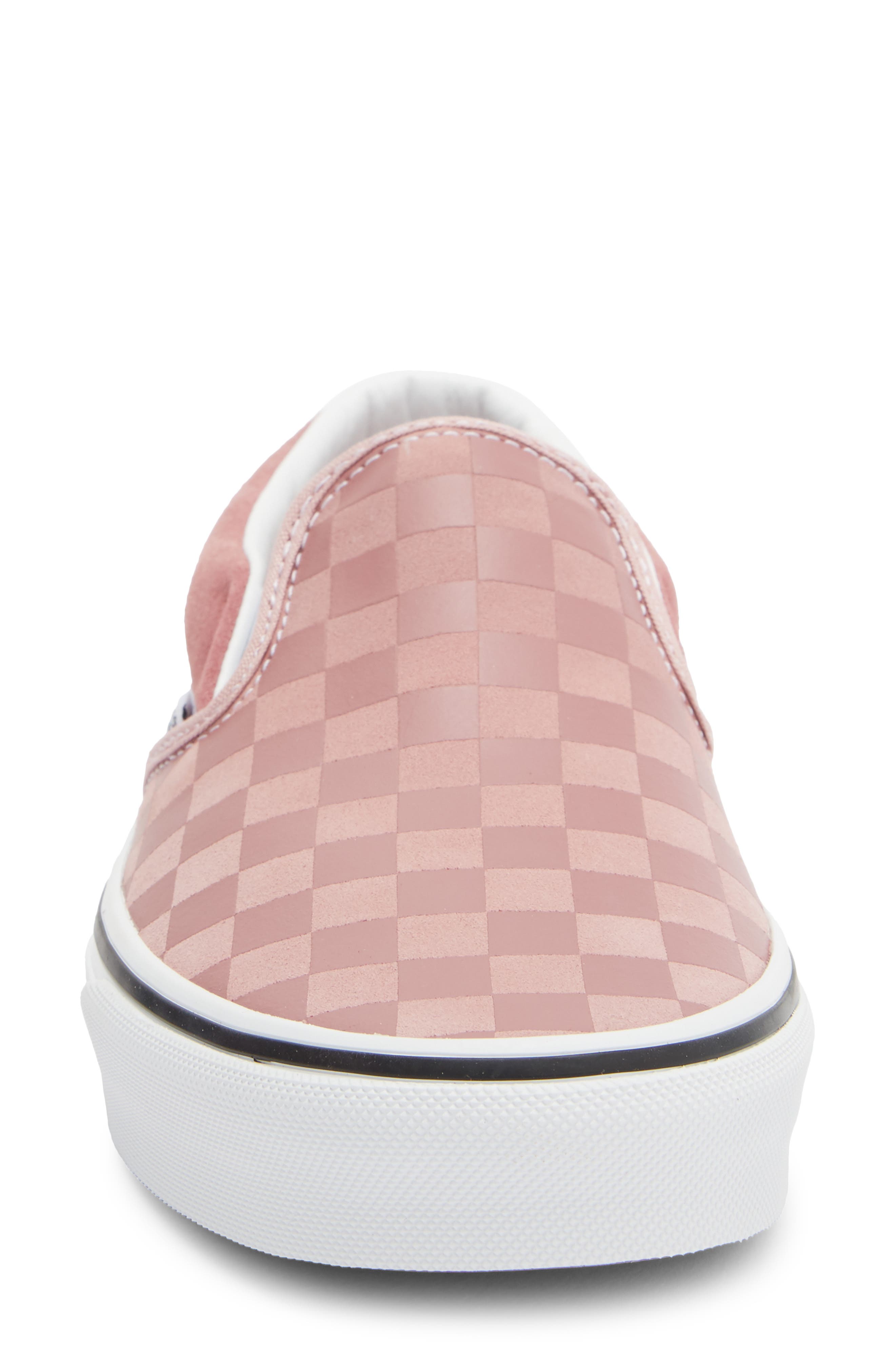 Gender Inclusive Classic Slip-On Sneaker, Alternate, color, CHECKERBOARD MAUVE