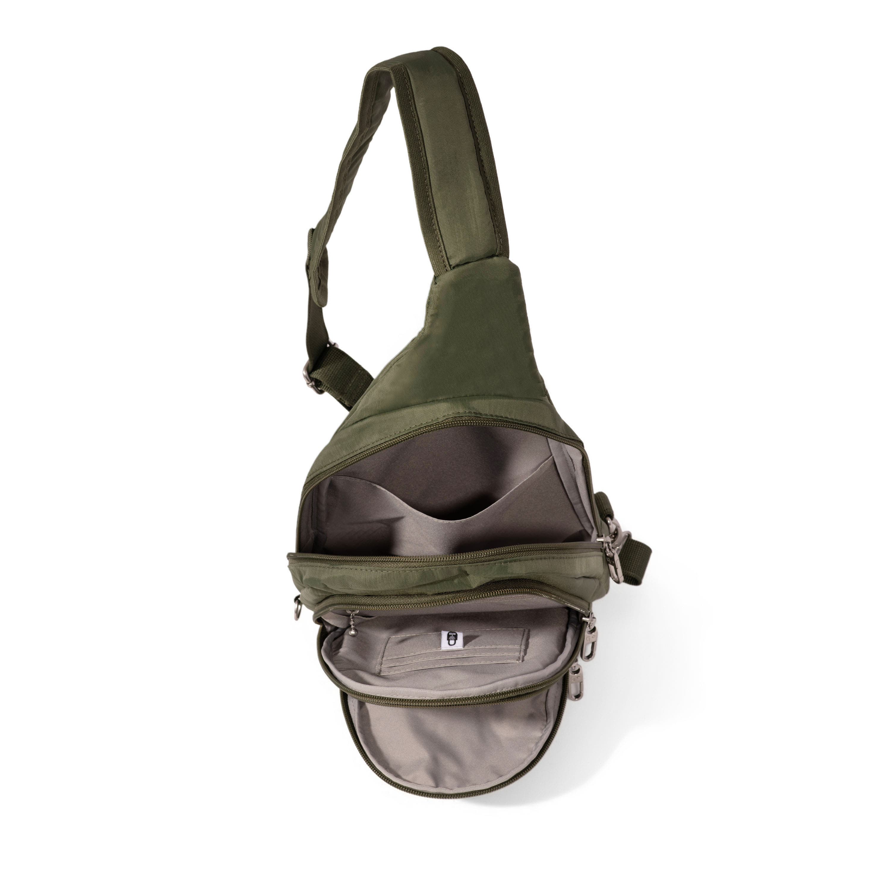 Securtex Anti-Theft Multi Zip Sling, Alternate, color, THYME