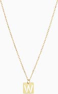Oradina 14K Gold Initial Tile Petite Necklace