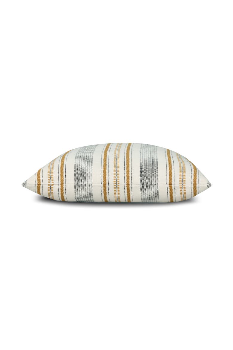 Pathway Textured Stripe Indoor & Outdoor Woven Accent Pillow, Alternate, color, Gold