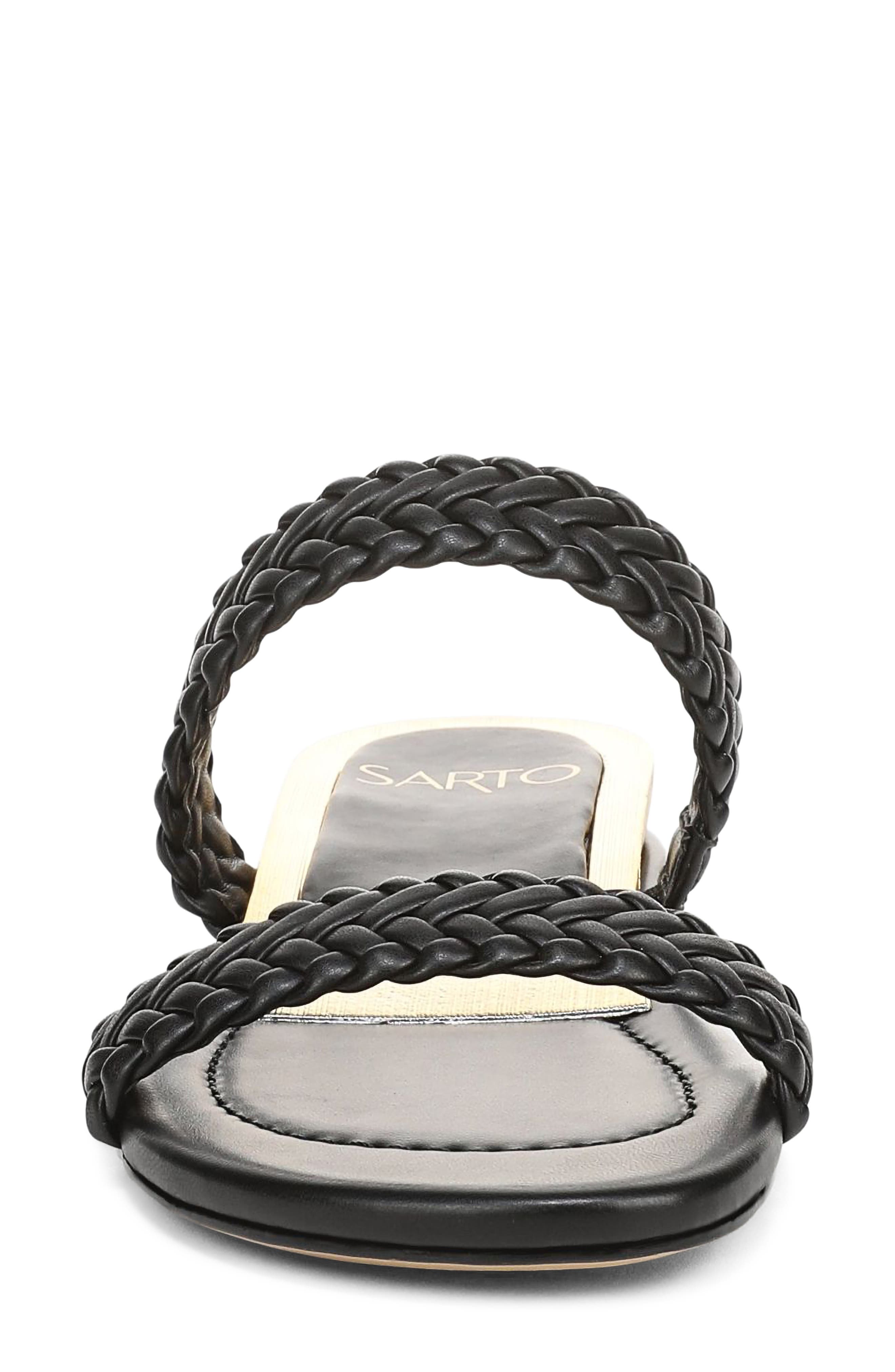 SARTO by Franco Sarto Maggie Two-Strap Wedge Sandal, Alternate, color, Black