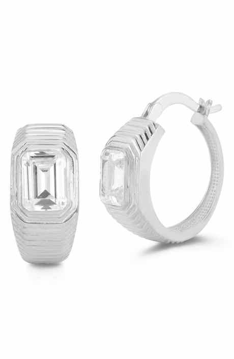 SPHERA MILANO Cubic Zirconia Hoop Earrings