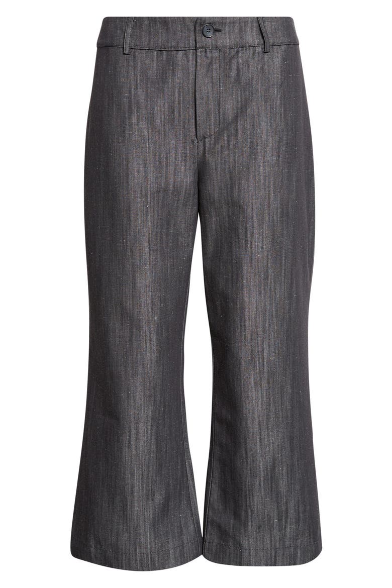Sibily Organic Cotton & Linen Denim Kick Flare Capri Pants, Alternate, color, 209 - GREY
