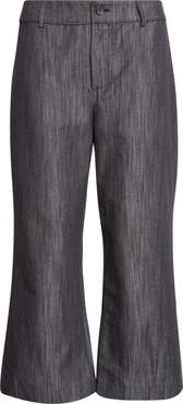 Paloma Wool Sibily Organic Cotton & Linen Denim Kick Flare Capri Pants