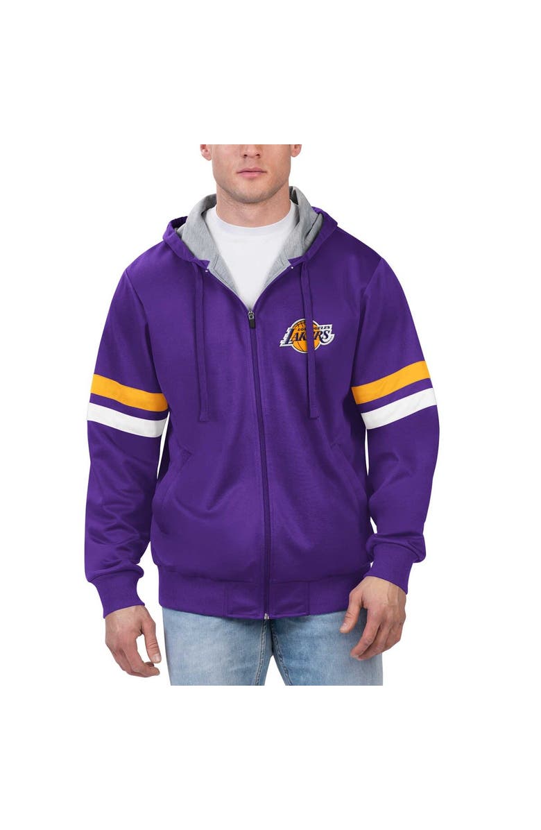 G-III SPORTS BY CARL BANKS Men's G-III Sports by Carl Banks Purple Los Angeles Lakers Contender Full-Zip Hoodie Jacket, Alternate, color, Purple