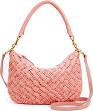 Clare V. Petit Moyen Woven Leather Messenger Bag
