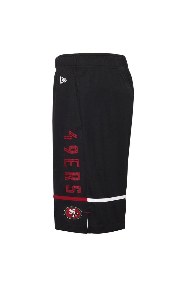 Men's New Era Black San Francisco 49ers Combine Authentic Rusher Training Shorts, Alternate, color, Black