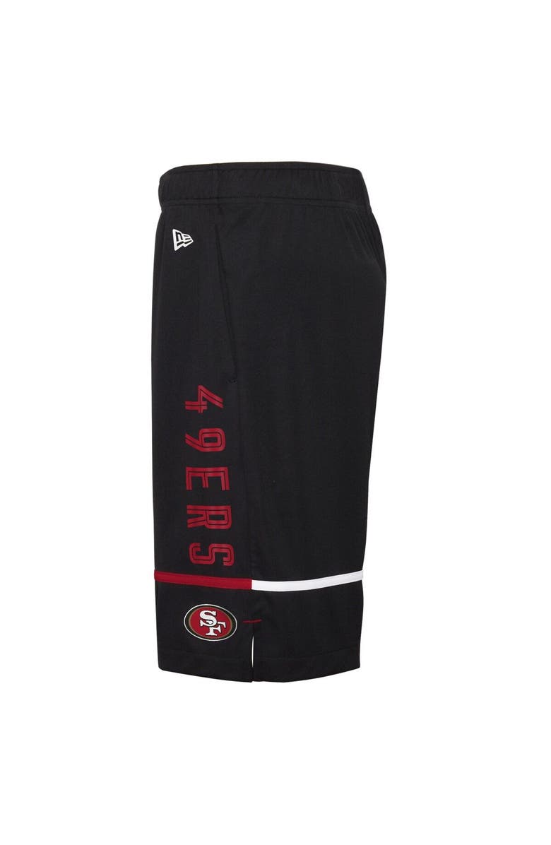 New Era Men's New Era Black San Francisco 49ers Combine Authentic Rusher Training Shorts, Alternate, color, 