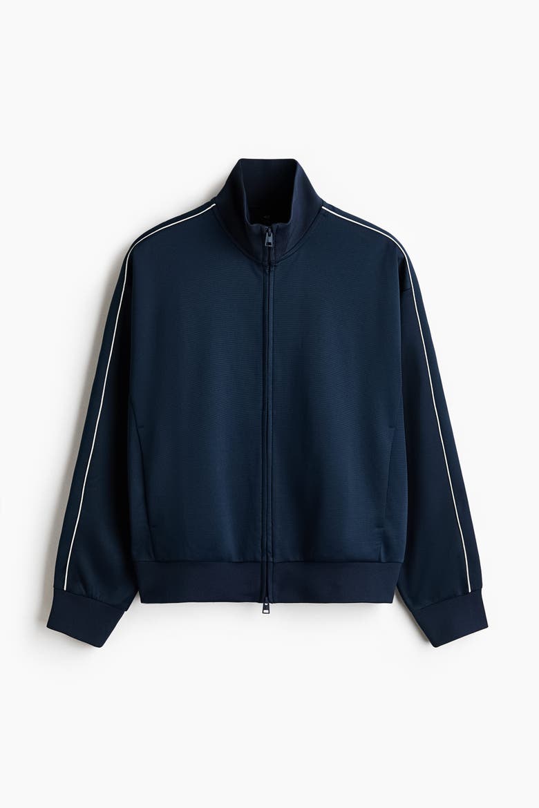 Relaxed-fit Scuba Knit Track Jacket, Alternate, color, Navy blue